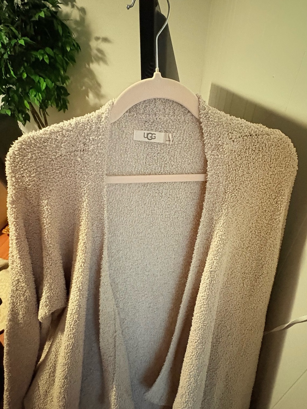 UGG Plush Open-Front Women's Cardigan - Cream